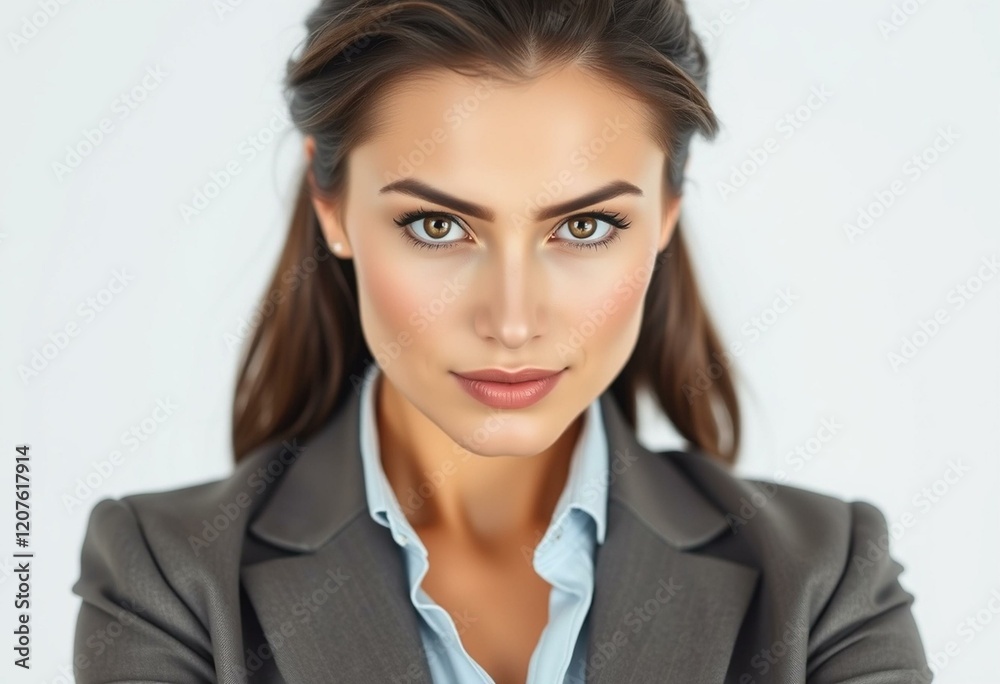 Portrait of a strong woman with a determined expression