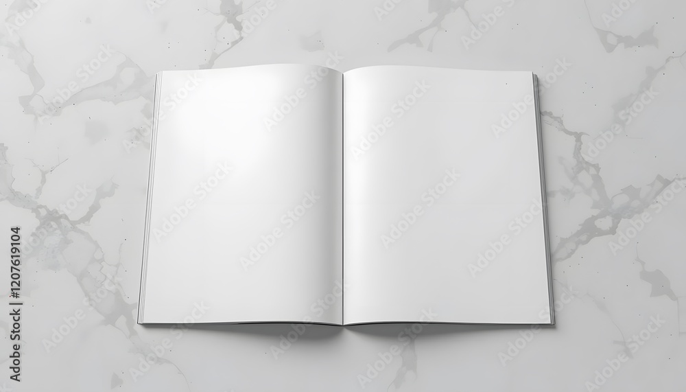 White empty open page book mockup or magazine isolated on white marble background, brochure catalogue prospectus diary paper mockups presentation White empty open page book mockup or magazine isolated on white marble background, brochure catalogue prospectus diary paper mockups presentation