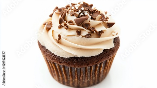 Chocolate Cupcake with Creamy Frosting and Chocolate Shavings