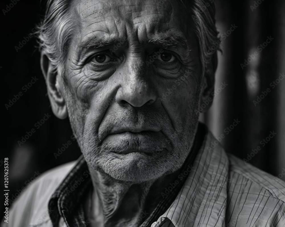 Obraz premium portrait of a old man in black and white