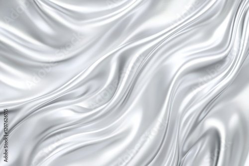 Silver background, silver waves, liquid metal, metallic, smooth curves, fluid lines, high resolution, hyperrealistic, ultra detailed.