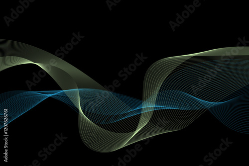 Abstract Colorful Vector Wave Lines Flowing Smoothly on White Background, Dynamic and Vibrant Modern Design for Creative Digital Art and Graphics