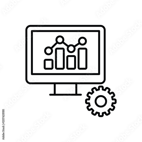 Seo Monitoring vector icon