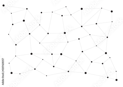 connected black dots design