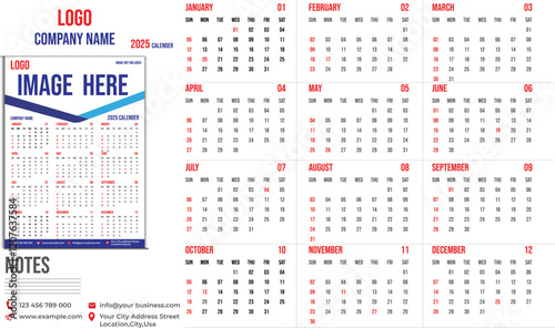 Calendar for Year 2025 (United States) English language with United States public holidays
Illustration Formats.