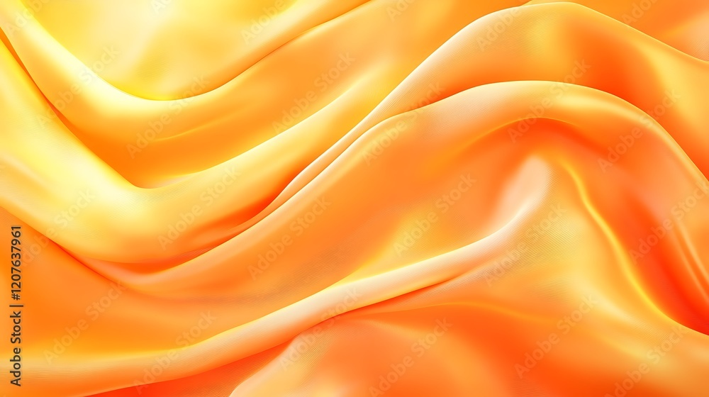Fototapeta premium Abstract orange silk fabric texture background.