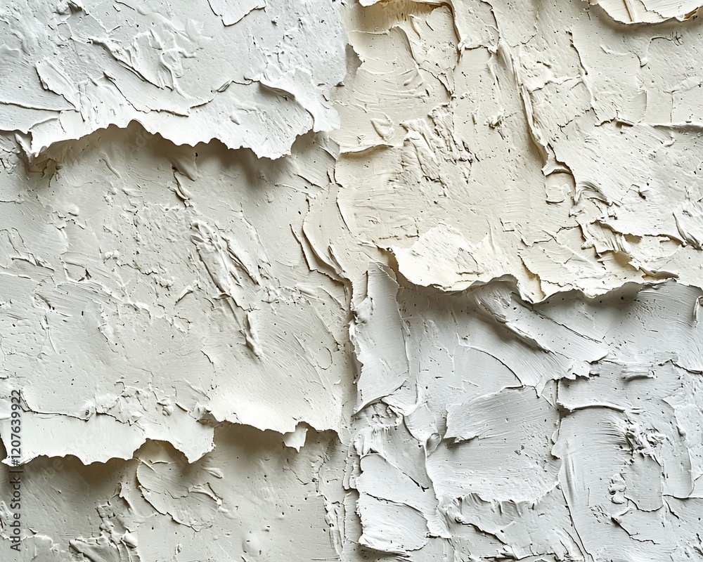 Fototapeta premium Textured cream and white stucco wall background.