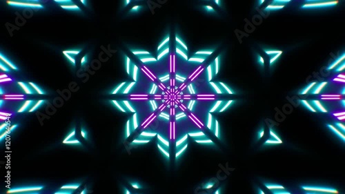 Kaleidoscopic VJ Lights Loop Background