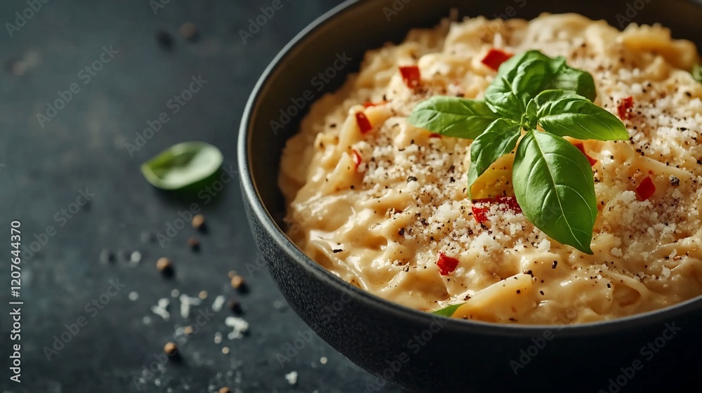 Creamy Pasta Dish with Basil and Parmesan Creamy Pasta Dish with Basil and Parmesan