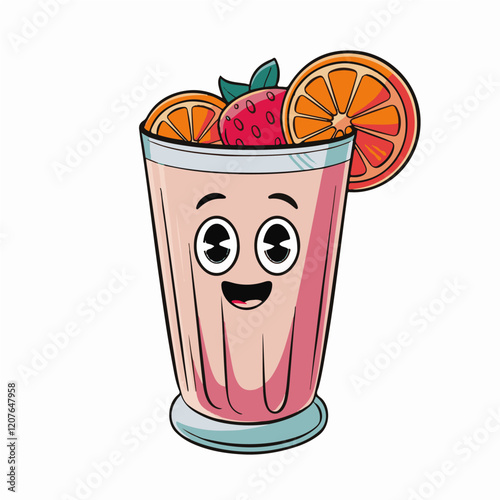 A refreshing illustration of various drinks including juice tea and cola served in glasses with ice and garnishes