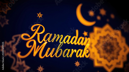 Ramadan Mubarak design featuring elegant festive elements, capturing the essence of celebration, spirituality, and tradition for this special time of year