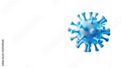 Blue Coronavirus Model on Black Background Representing Viruses and Infectious Diseases in Medical Research photo