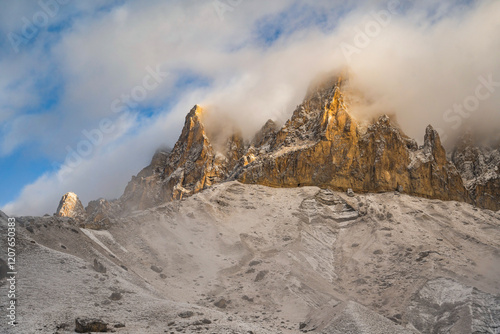 Aktoprak Pass, Lha Mountain with a height of 2,774 m. Russia, Kabardino-Balkaria. photo