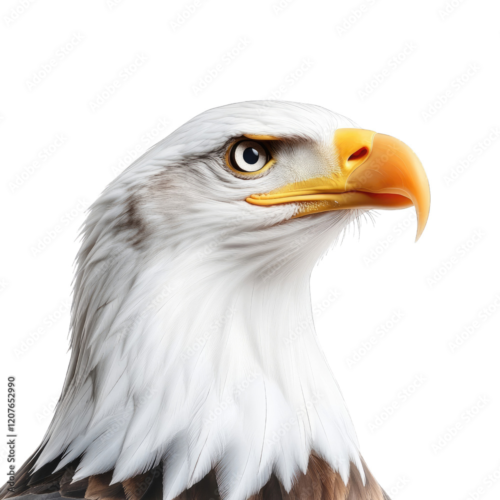 Majestic eagle portrait with sharp gaze and vibrant feathers against a smooth black background Majestic eagle portrait with sharp gaze and vibrant feathers against a smooth black background