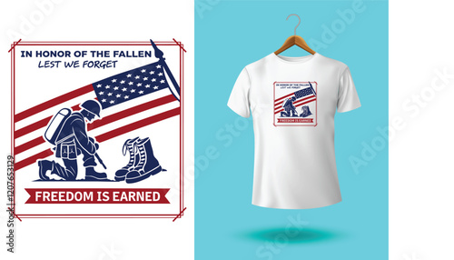 America Land Of The Free Since 1776 Because of The Brave T Shirt Design. Best Typography Vector T shirt Design, Softball Dad USA Flag Design.