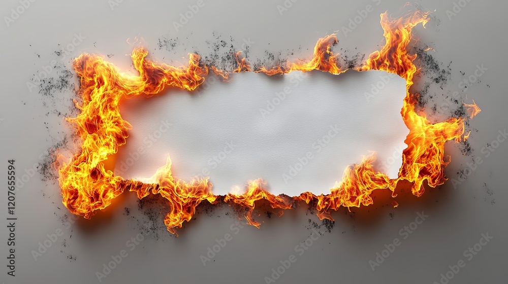 A Dramatic Scene of Paper Engulfed in Flames Symbolizing Destruction and Transformation of Ideas A Dramatic Scene of Paper Engulfed in Flames Symbolizing Destruction and Transformation of Ideas