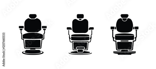 barber chair illustration on white background. barbershop chair vector. Salon chair art.