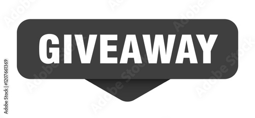 giveaway sticker. giveaway sign on transparent background