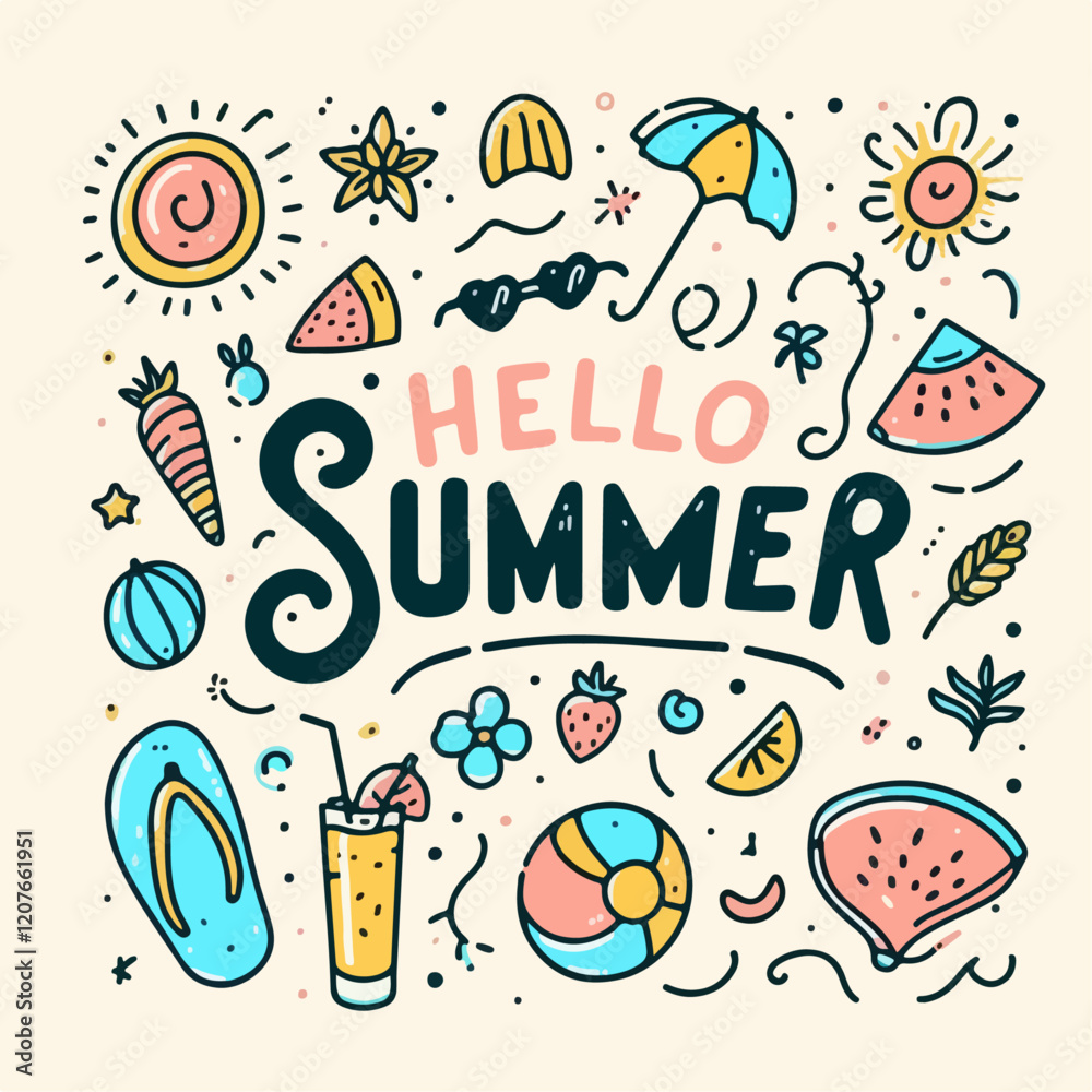 hello summer poster design hello summer poster design