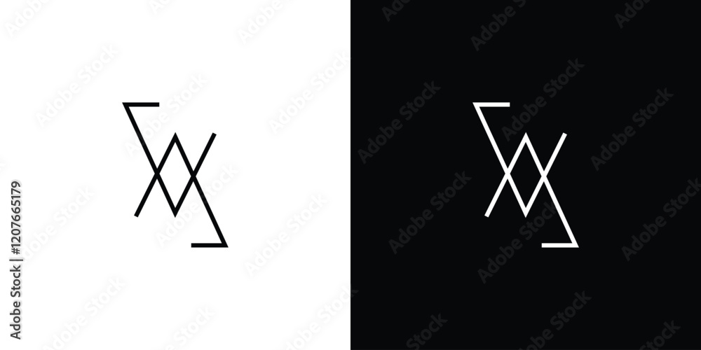 Fototapeta premium Unique and elegant X logo design