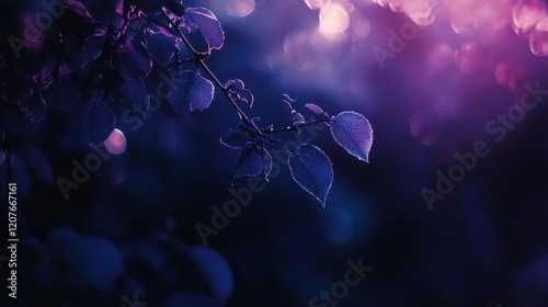 Subtle bokeh overlay on a dark violet background, soft glow, mysterious and calming effect