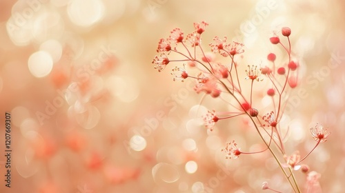 Warm-toned golden bokeh with faint red accents, sophisticated elegance, soft blur 