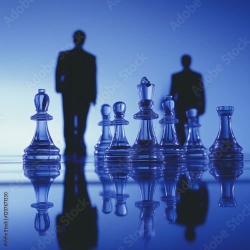 Strategic business decisions in chess a competitive analysis indoor setting business environment focused viewpoint photo