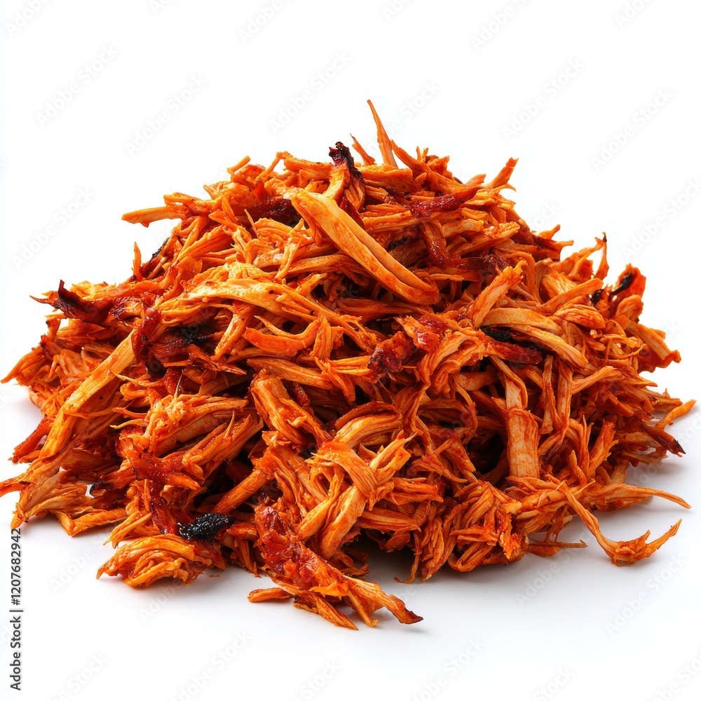 Naklejka premium A pile of red meat with a lot of seasoning on top