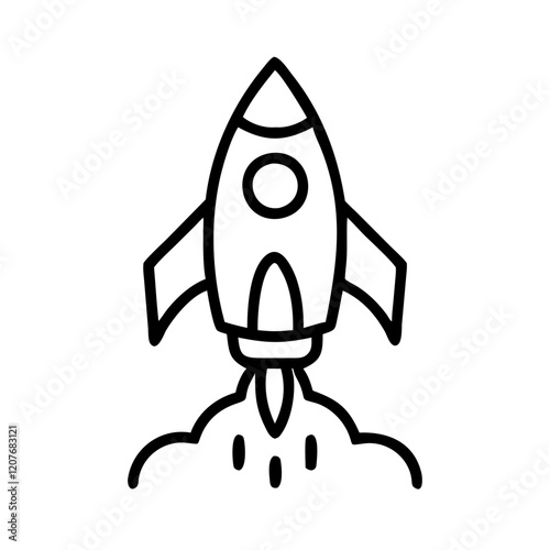 Launch, Rocket, and Blastoff Icon – Premium Vectors for Space and Exploration Projects
