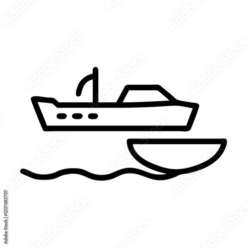 Boat, Yacht, and Rowboat Icon – Premium Vector for Nautical Designs