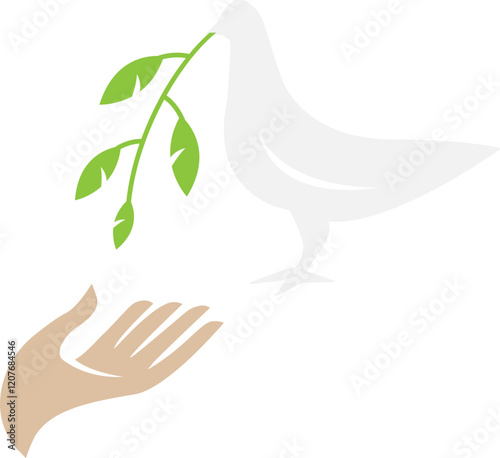 Dove of peace vector illustration
