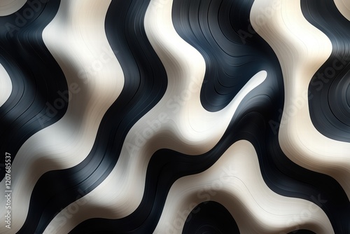 Abstract wave pattern illustrates movement and fluidity in a harmonious design