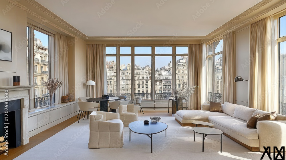 Luxurious Parisian Apartment with Panoramic City Views Luxurious Parisian Apartment with Panoramic City Views
