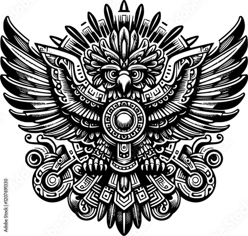mayan eagle ornament