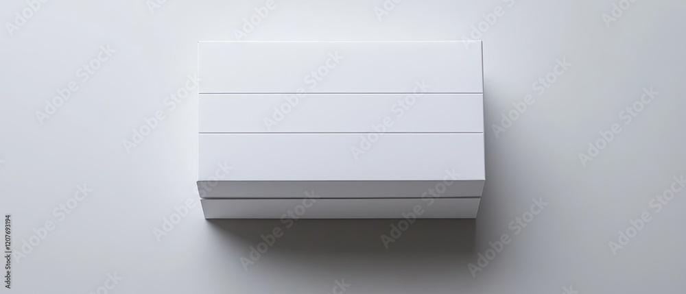 Obraz premium White cardboard box with three sections.
