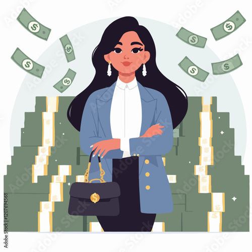 illustration of billionaire person