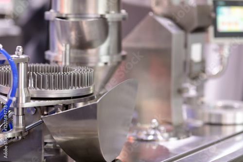 automatic capsule manufacturing machine close up
