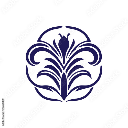 Book with feather and ornate floral swirl design pattern