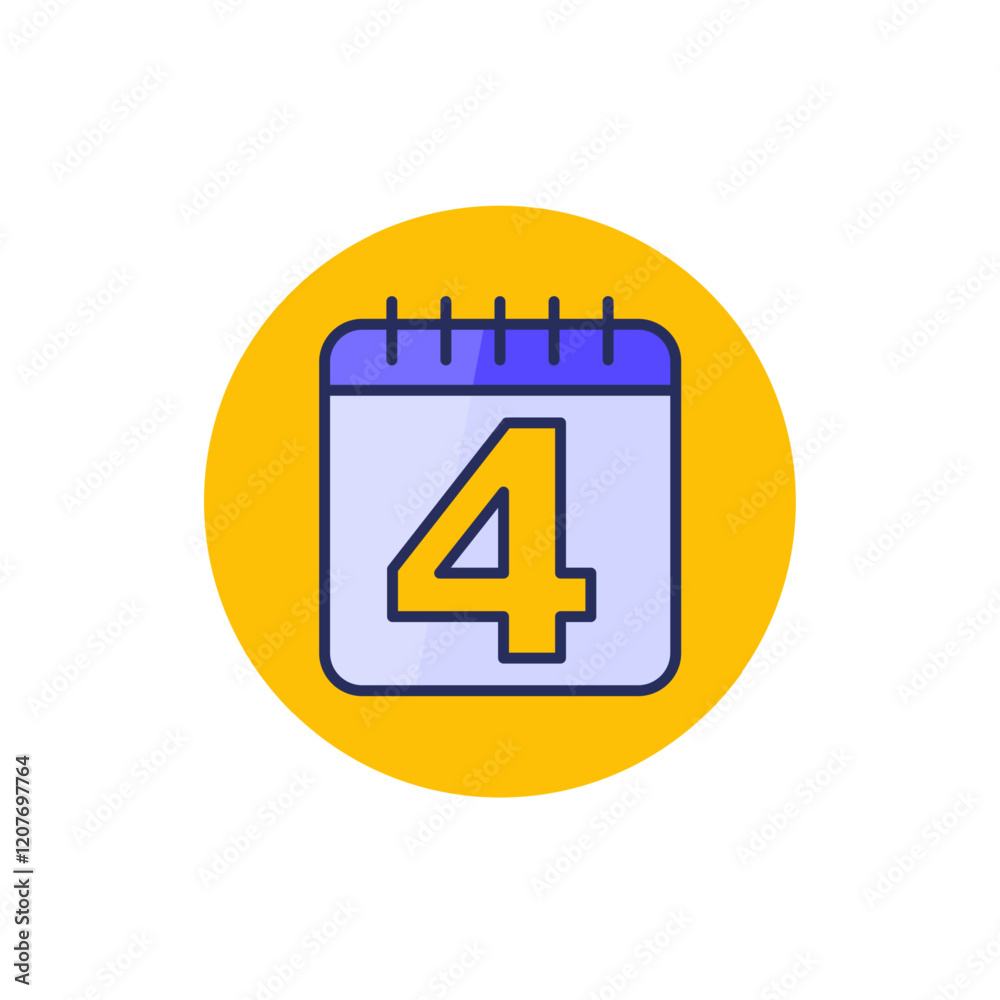 Obraz premium four-day work week icon with outline