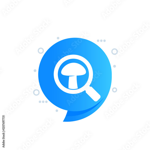 mycology, study of fungi vector icon