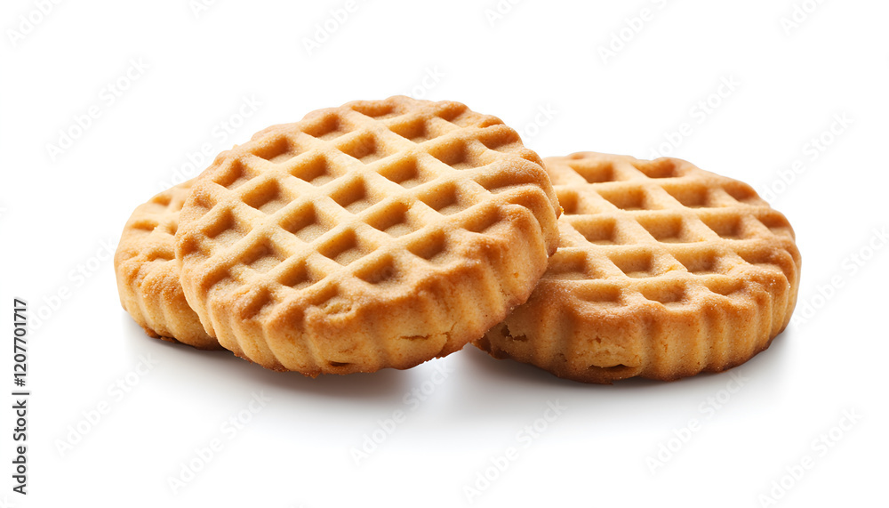 Peanut Butter Cookies isolated on white background. Traditional cookie close up Peanut Butter Cookies isolated on white background. Traditional cookie close up
