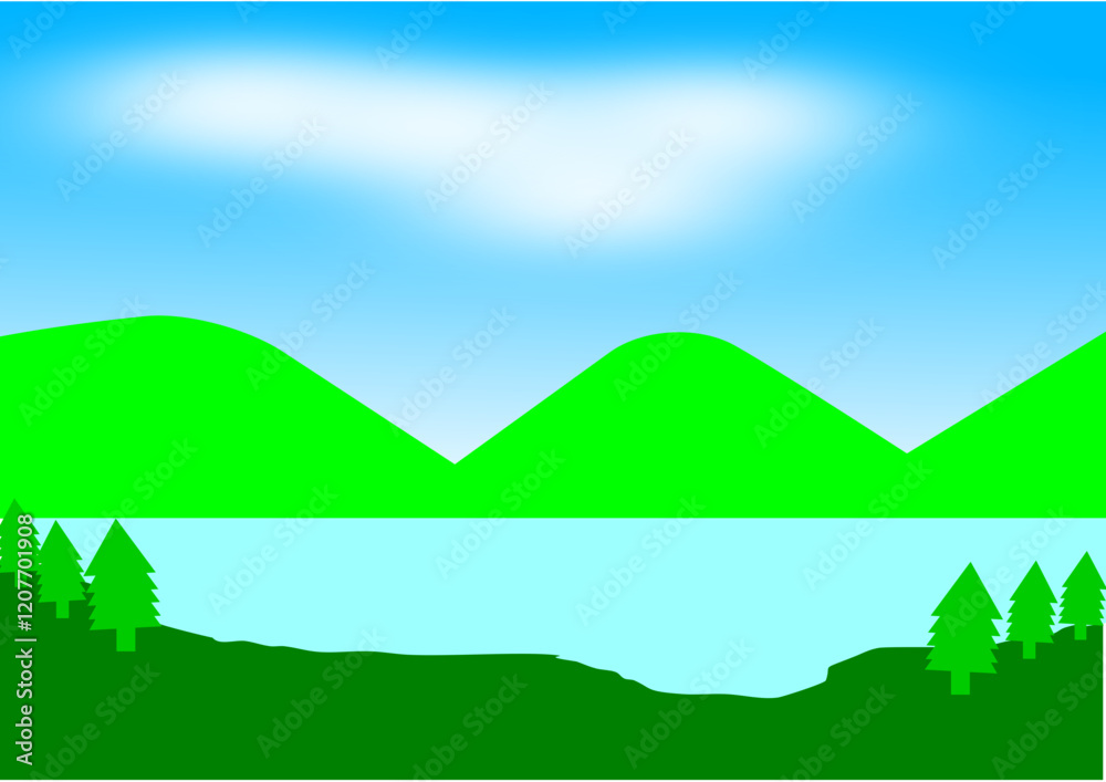 Obraz premium landscape with mountains