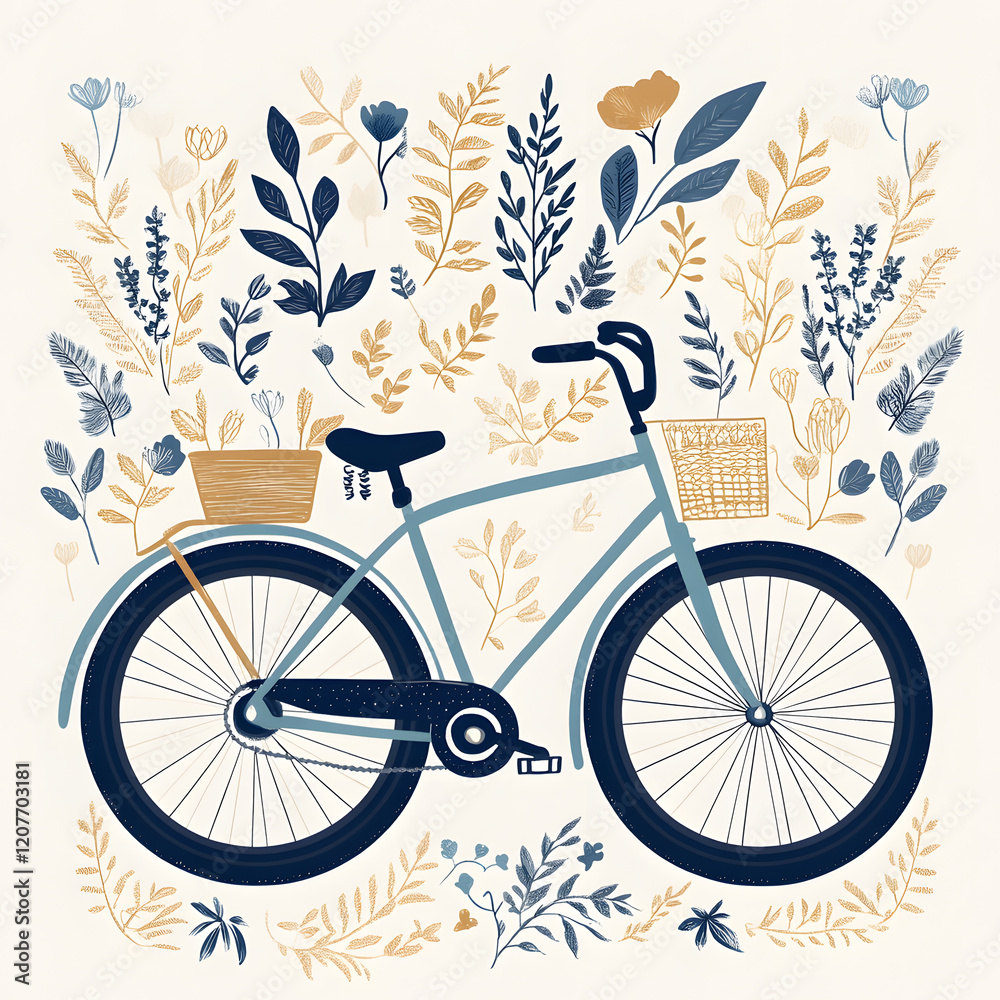 Fototapeta premium Playful and romantic wedding couple illustrations concept and wedding accessories in hand-drawn.