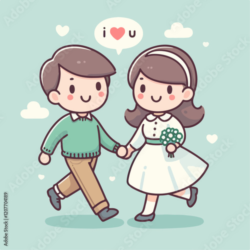 cartoon couple illustration