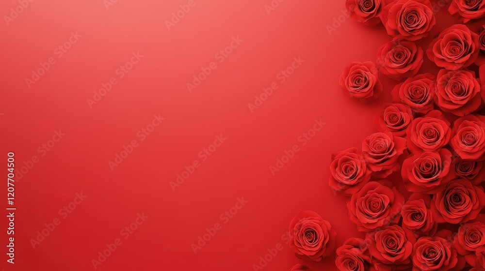 Vivid Red Roses on a Soft Gradient Background, Perfect for Romantic Themes, Celebrations, and Occasions, Exuding Love and Passion in Every Detail and Petal Vivid Red Roses on a Soft Gradient Background, Perfect for Romantic Themes, Celebrations, and Occasions, Exuding Love and Passion in Every Detail and Petal