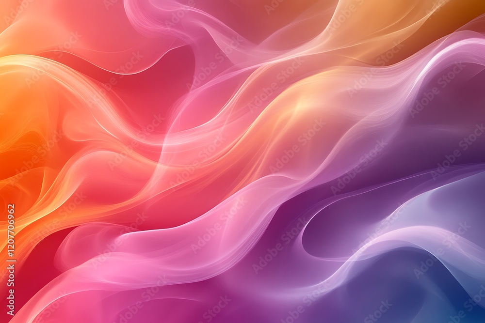 Colorful smoke swirls, abstract background, design element Colorful smoke swirls, abstract background, design element