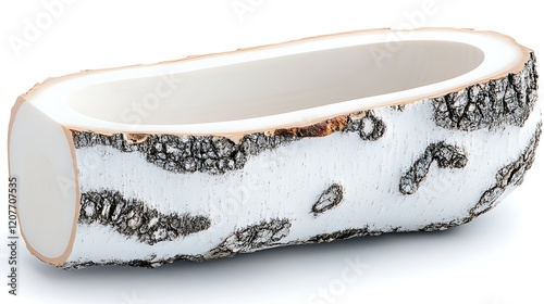 Birch Bark Bowl  Rustic Wooden Planter  Natural Decor