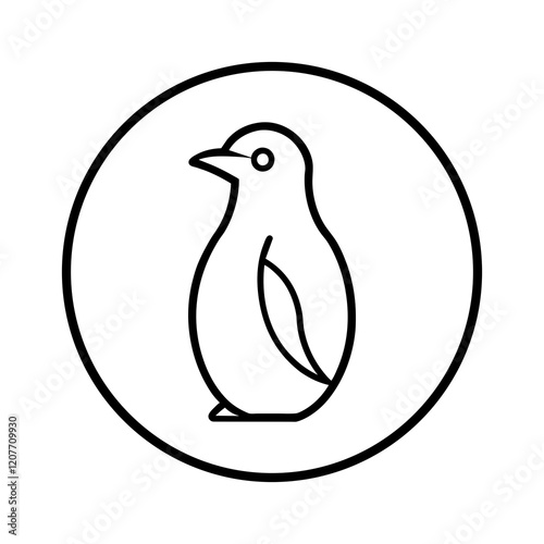 penguin on a white background