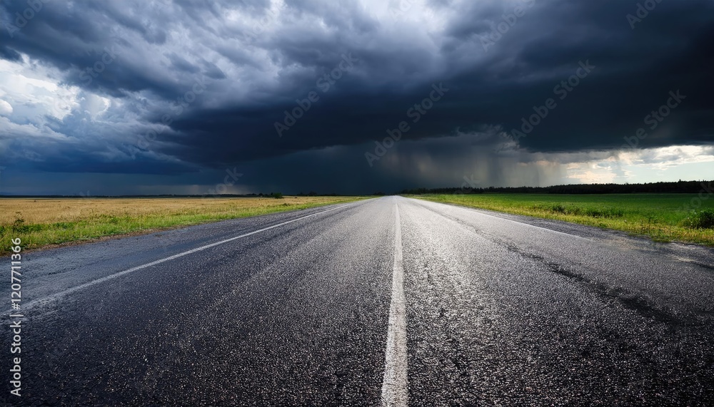 Naklejka premium the road leading to storm