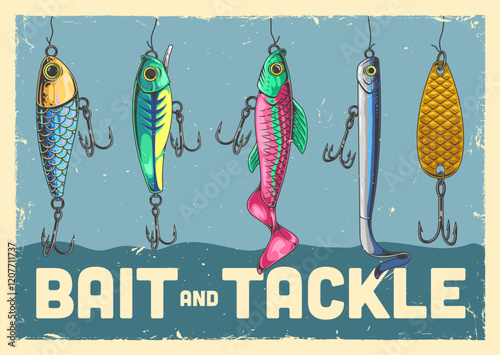 Vibrant fishing lures for bait